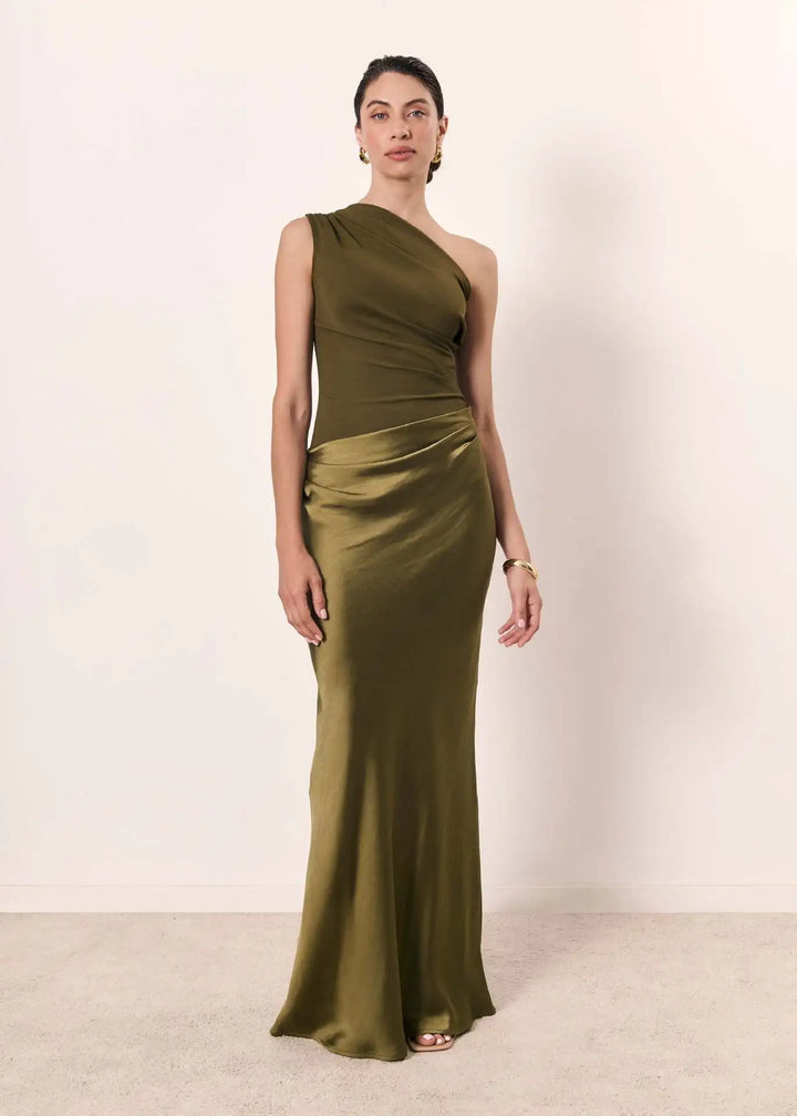 Ashley™  | Maxi Dress with a Guilt in Satin