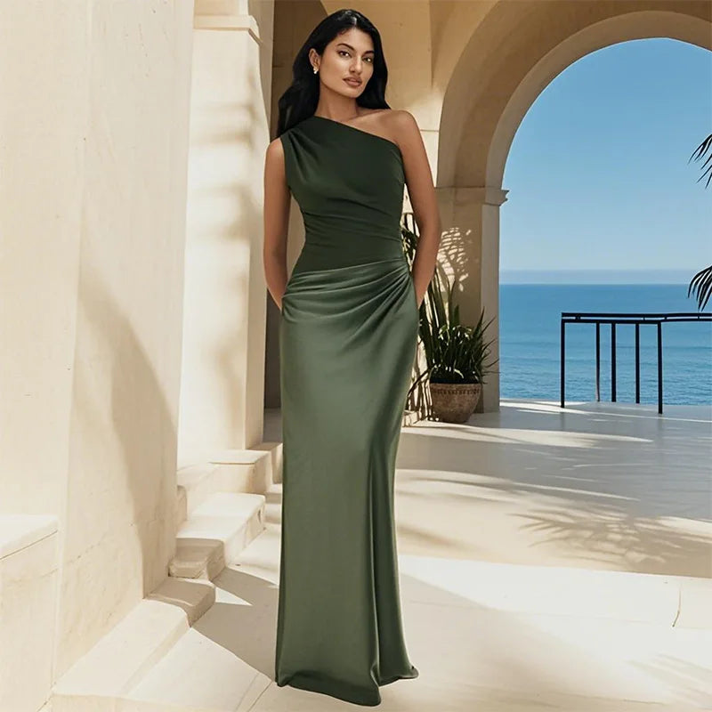 Ashley™  | Maxi Dress with a Guilt in Satin